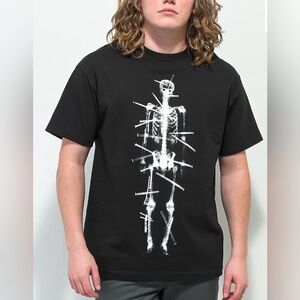 SUS BOY Lil Peep Hardware Black T Shirt Skeleton Screws X Ray